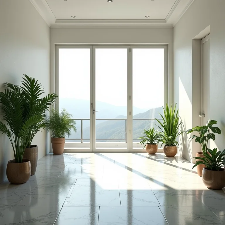 Quarto sem plantas ou luz natural, transmitindo uma sensação de frieza