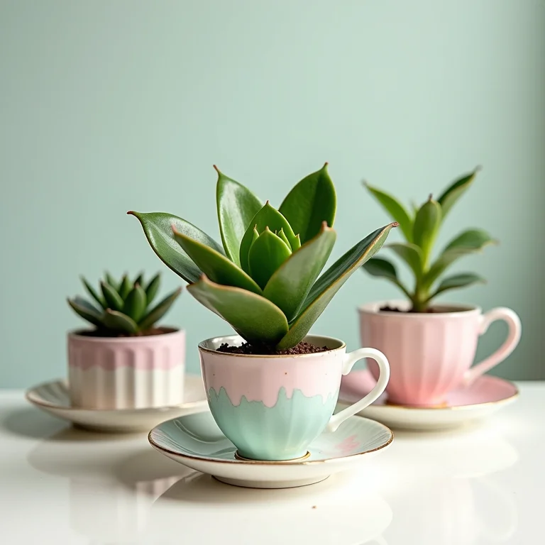 Reaproveitamento de materiais como vasos.