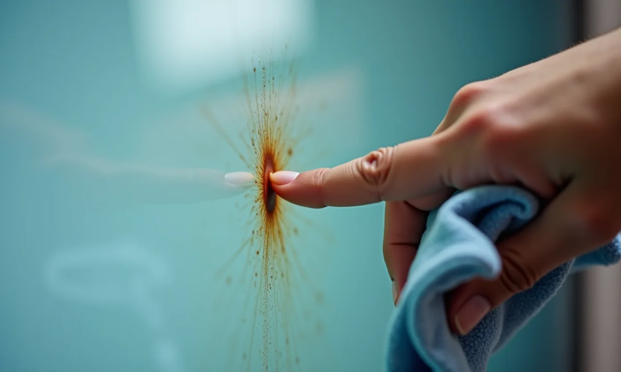 Removendo manchas difíceis da tela da TV com cuidado.