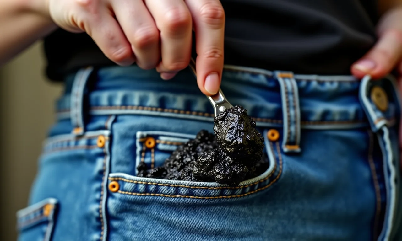 Removendo piche da calça jeans.