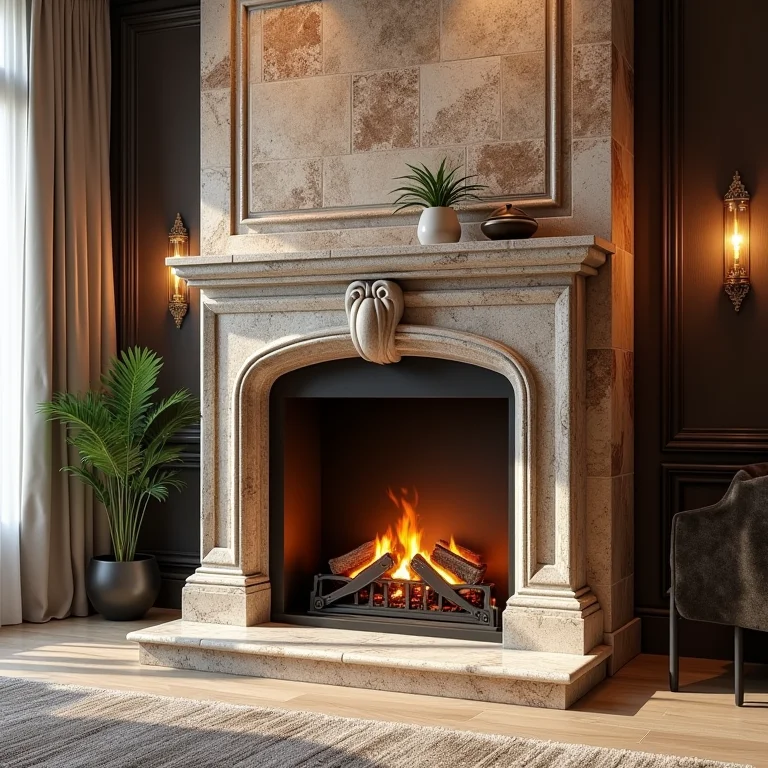 Revestimento de lareira inadequado