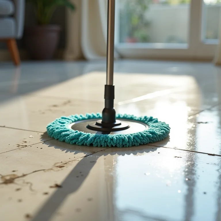 Rodo mágico riscando o piso por uso incorreto