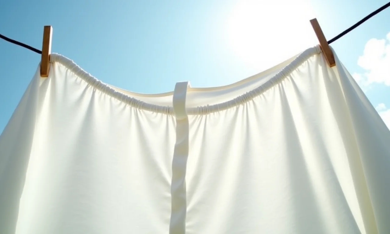 Roupas brancas secando ao sol sem amarelar.