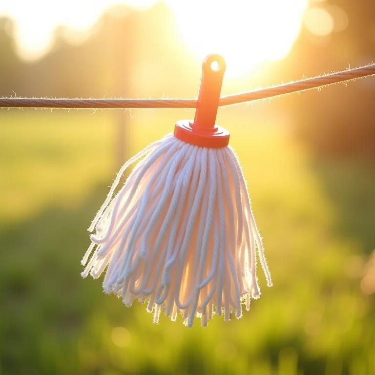 Secagem adequada do rodo mágico para evitar mofo e mau cheiro.