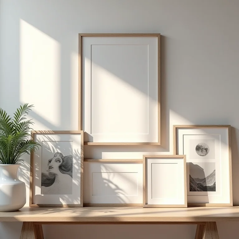 Selecionando os quadros para a gallery wall