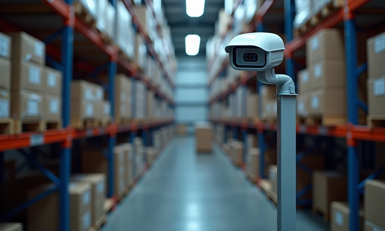 Sistema de segurança protegendo o inventário.