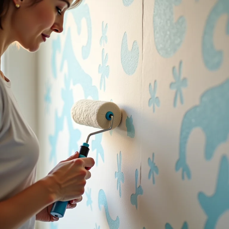 Técnica de pintura com stencil em parede