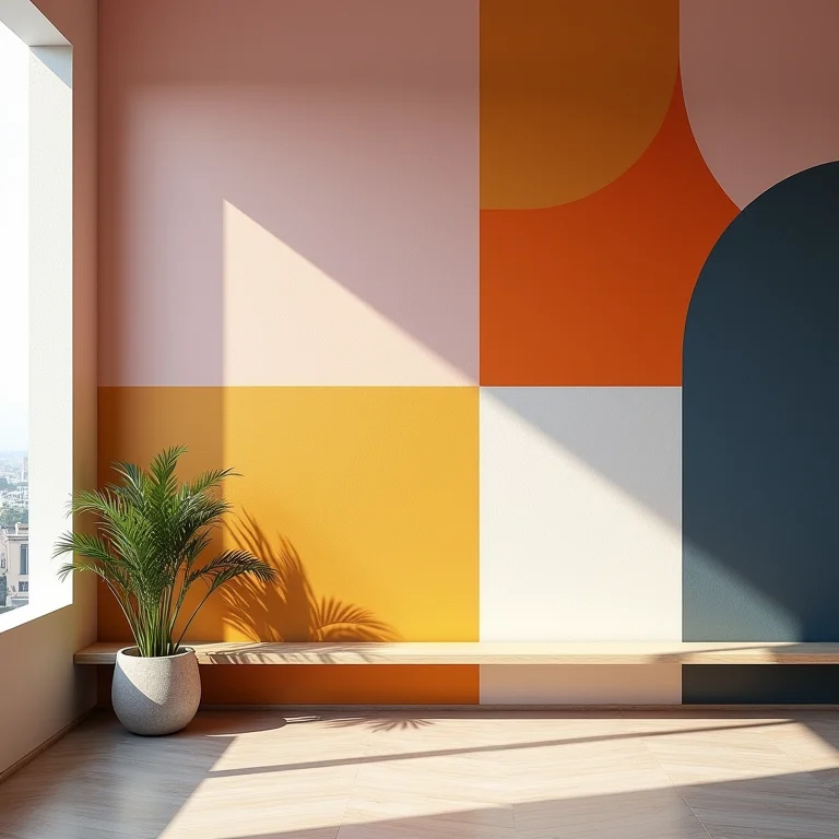 Técnicas criativas para pintar paredes com duas cores