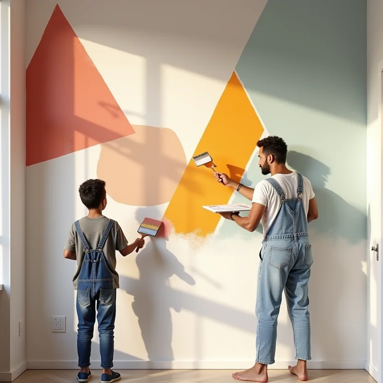 Técnicas de pintura geométrica: triângulos, listras e outros padrões