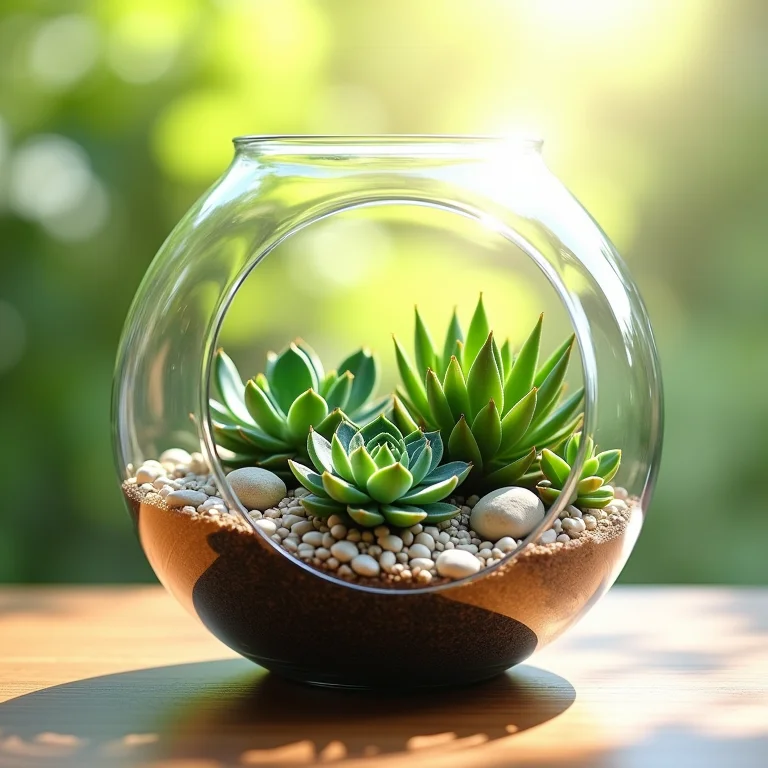 Terrário de suculentas
