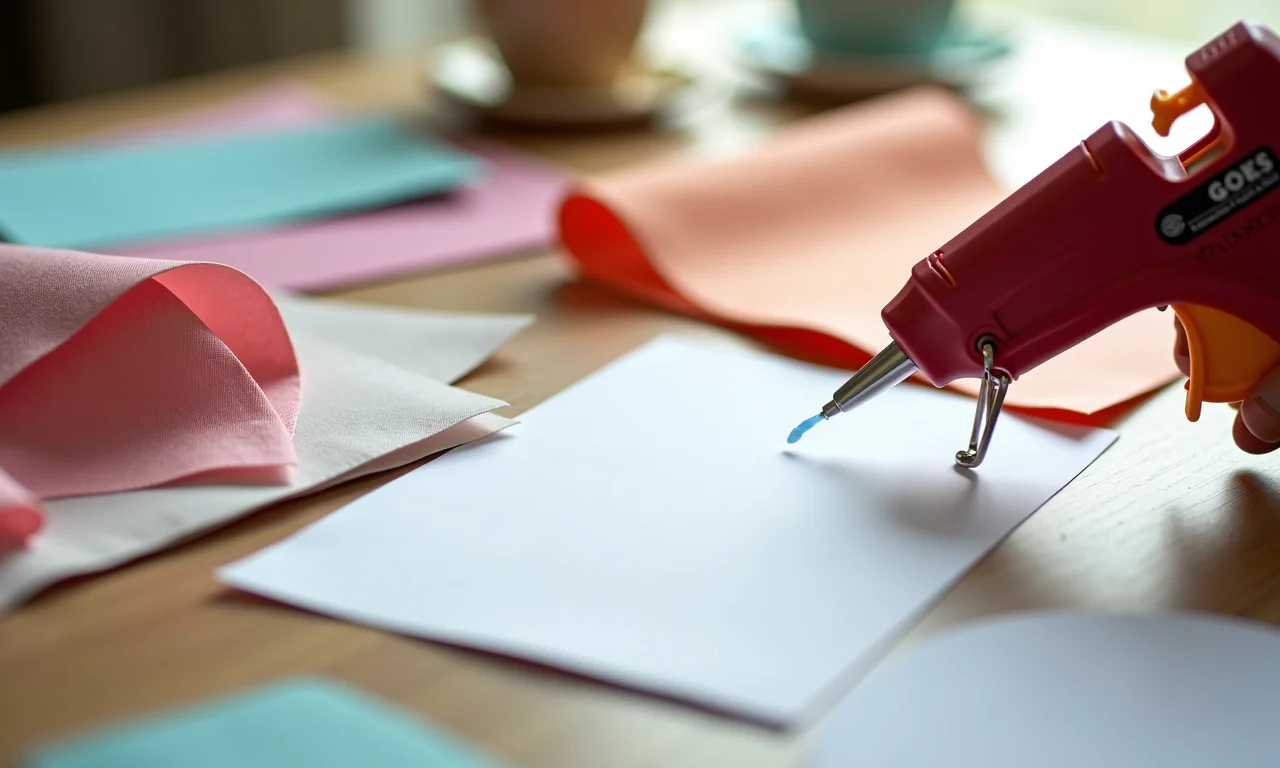 Testando a cola quente em diferentes materiais para fazer laços.