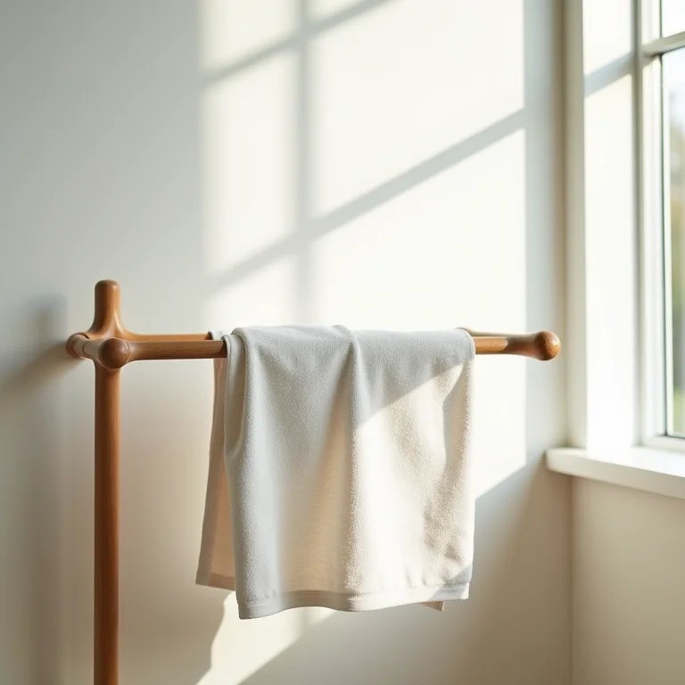 Toalha de mesa secando esticada em um varal