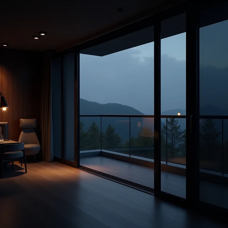 Varanda envidraçada com iluminação inadequada