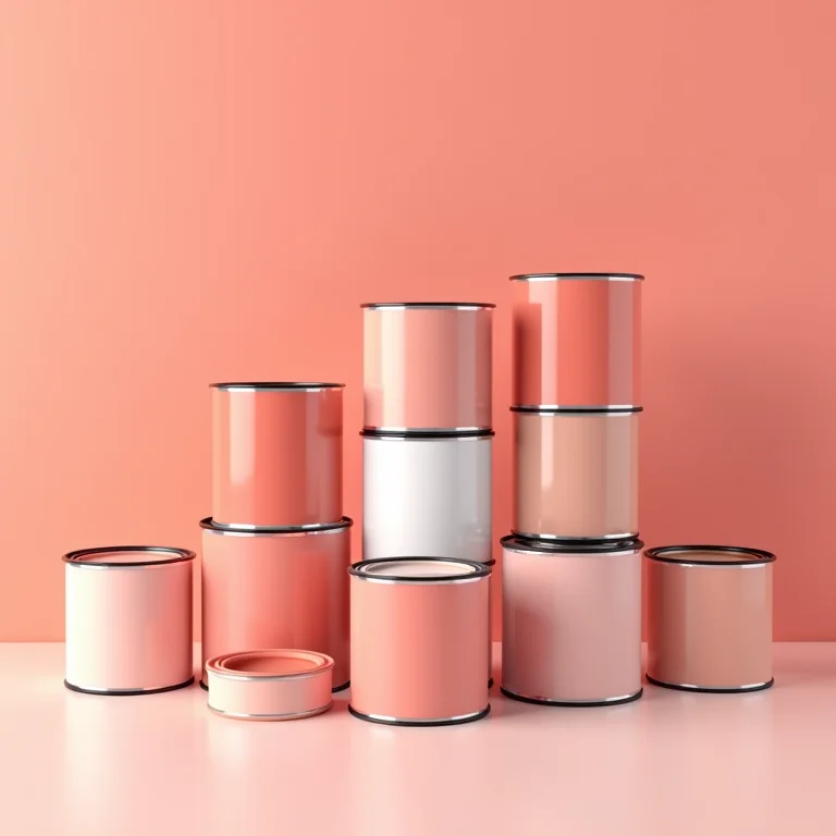 Variedade de cores de tinta Coral para pintura geométrica