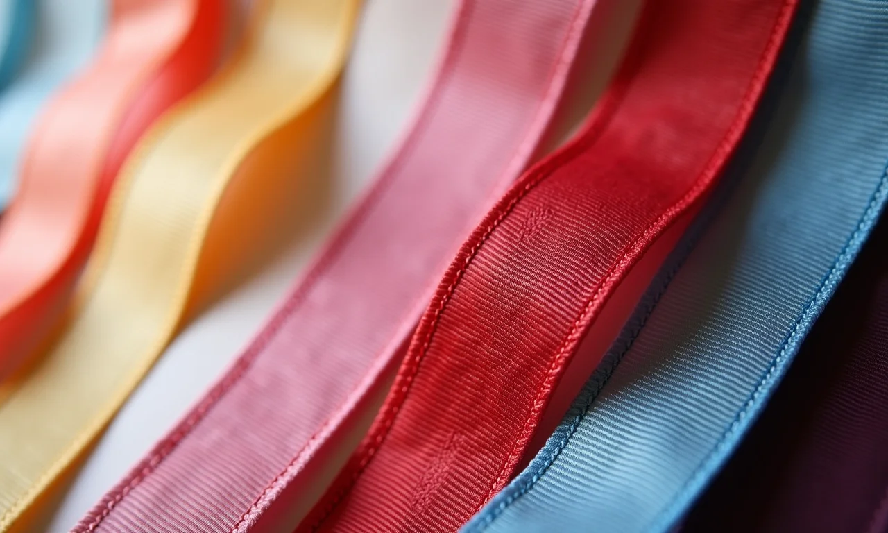 Variedade de fitas para fazer laços: cetim, gorgurão, veludo.