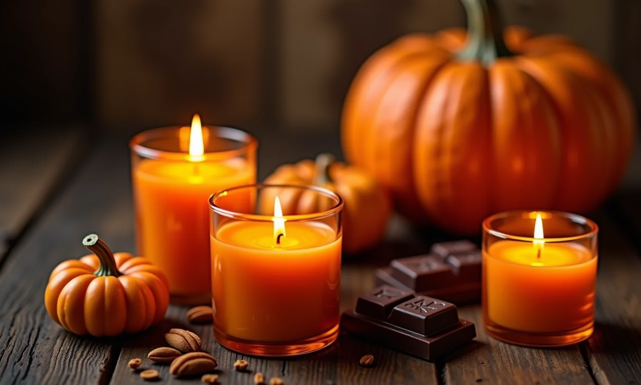 Velas aromáticas com cheiros temáticos de Halloween.