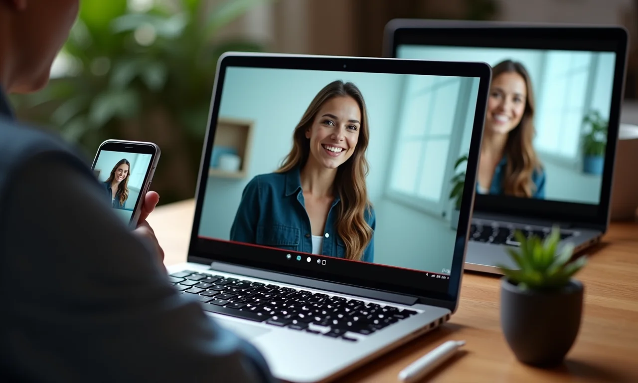 Vídeo adaptado para diferentes plataformas (YouTube, Instagram, LinkedIn) em diversos dispositivos.