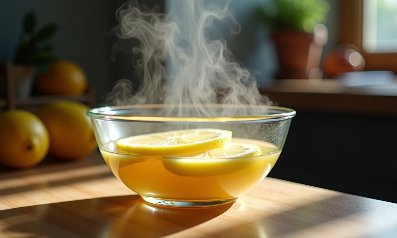 Vinagre e limão no microondas para um aroma agradável.