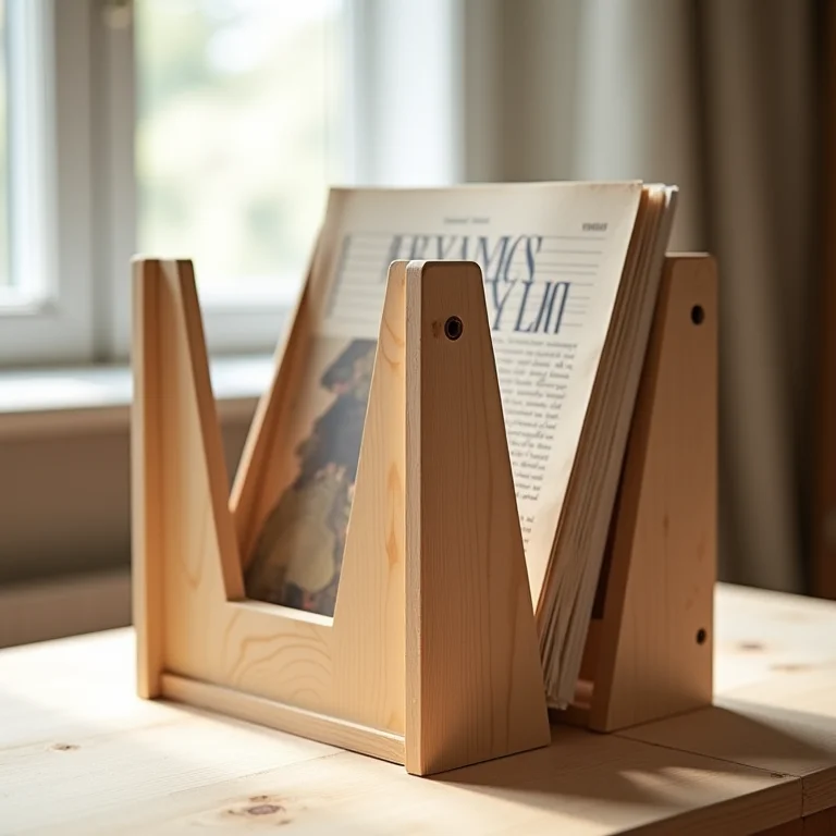 Acabamento lixado do revisteiro DIY