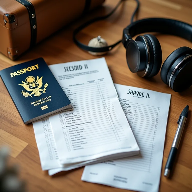 Acessórios de viagem espalhados sobre uma superfície de madeira, simbolizando o esquecimento