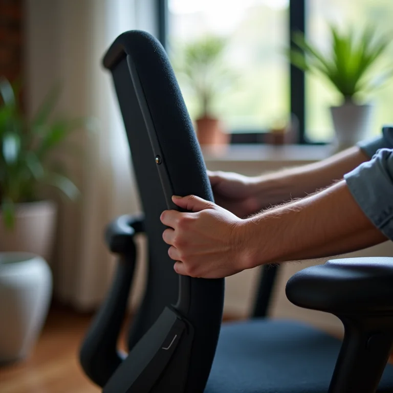 Ajuste de cadeira ergonômica para postura correta