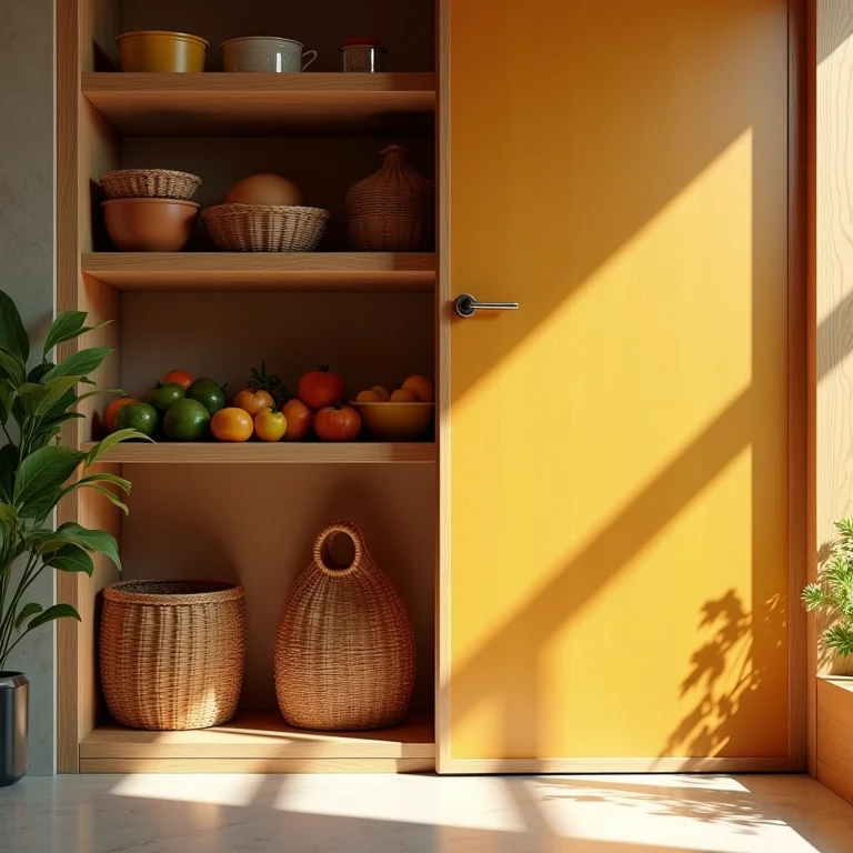 Alimentos armazenados em locais adequados e inadequados.