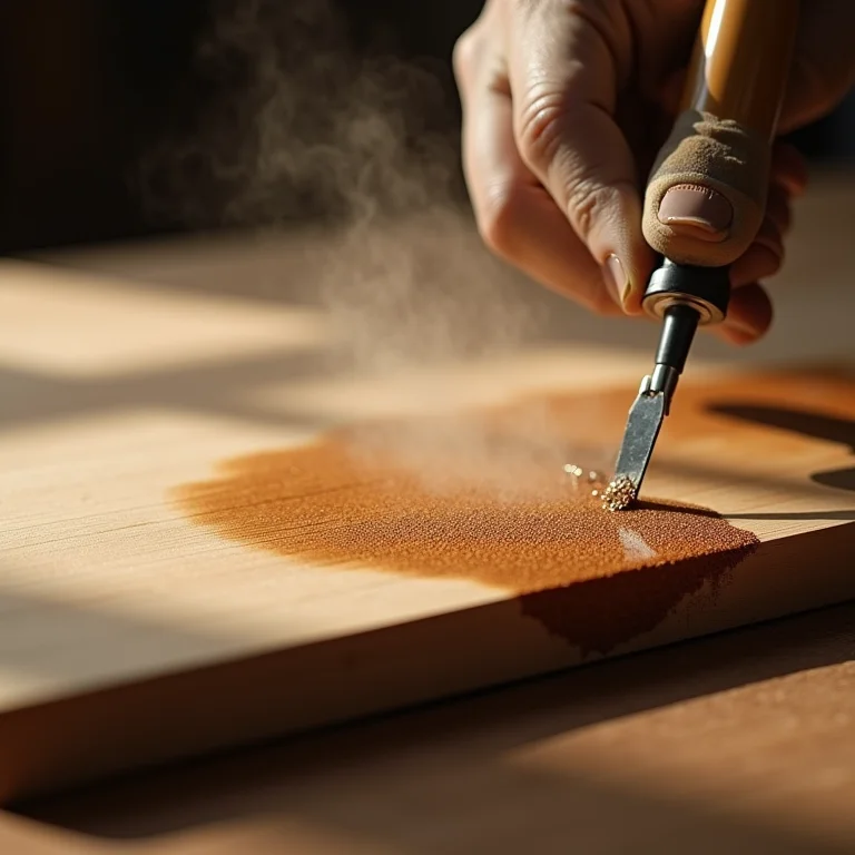 Aplicação de revestimento resistente ao fogo em madeira para painel de TV