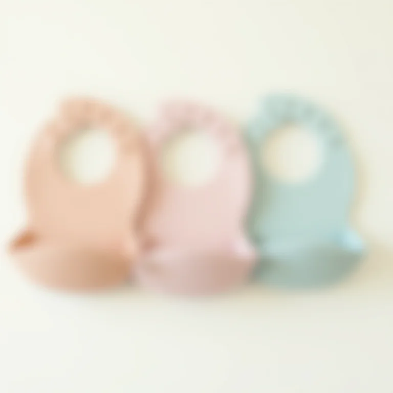 Babadores de silicone coloridos