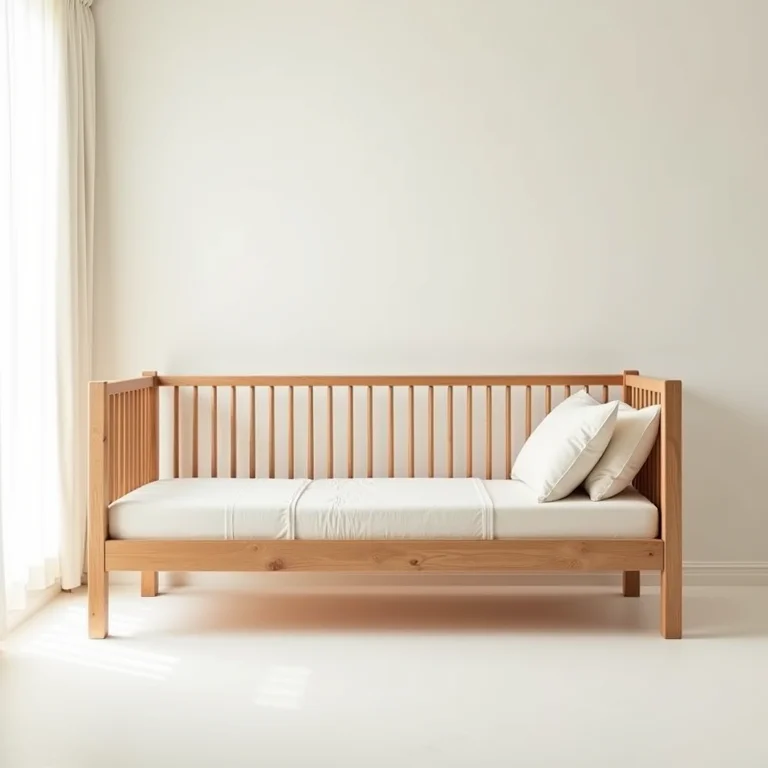 Berço multifuncional que se transforma em mini cama.