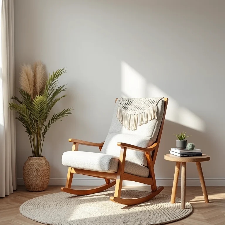 Cadeira de balanço em diferentes estilos de decoração