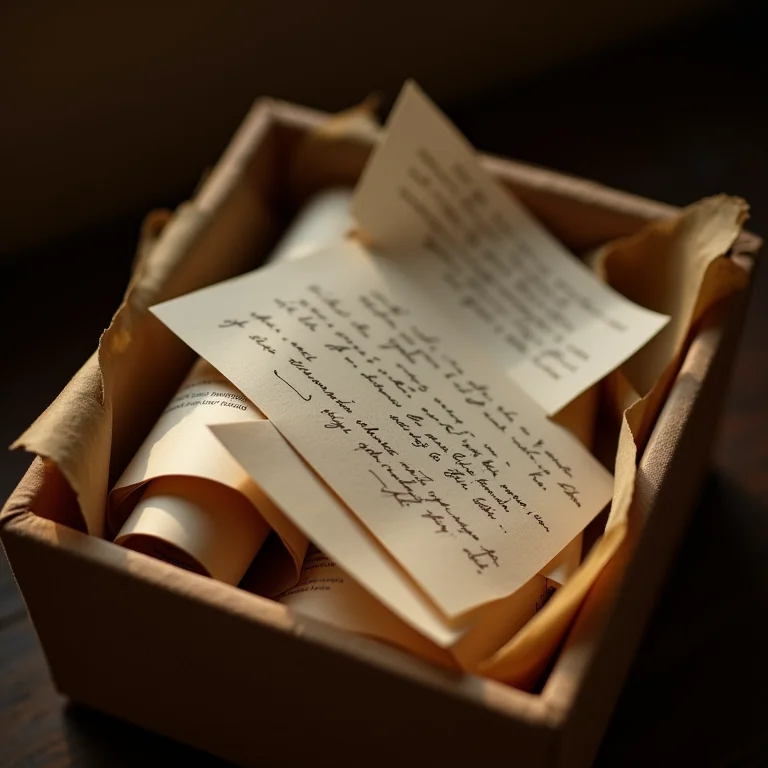 Caixa com mensagens escondidas.