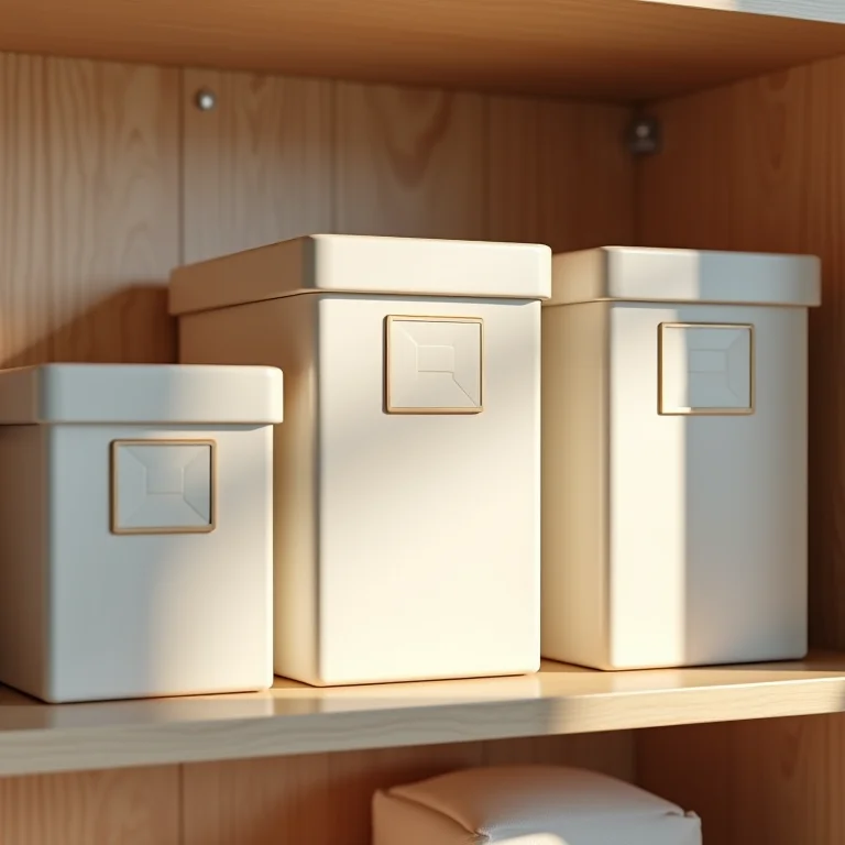 Caixas organizadoras com etiquetas