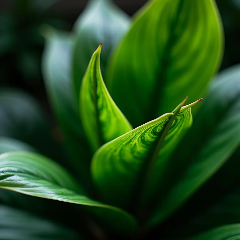 Calathea Makoyana (Peacock Plant) exibindo seus padrões intrincados.