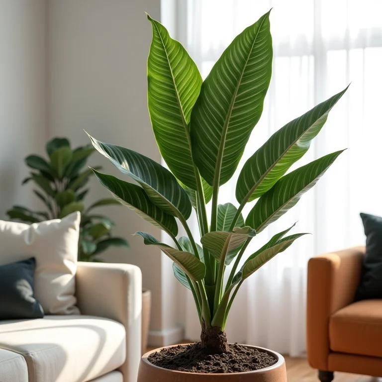 Calathea Zebrina com suas folhas listradas marcantes.