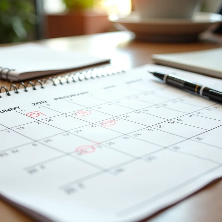 Calendário detalhado com datas de lançamento destacadas