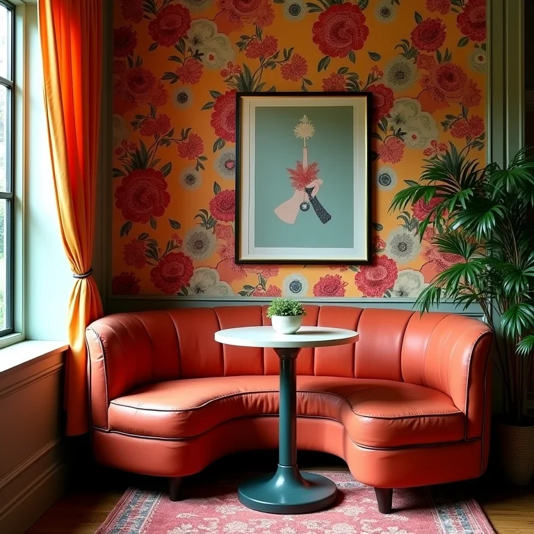 Cantinho do café com cores e estilos conflitantes