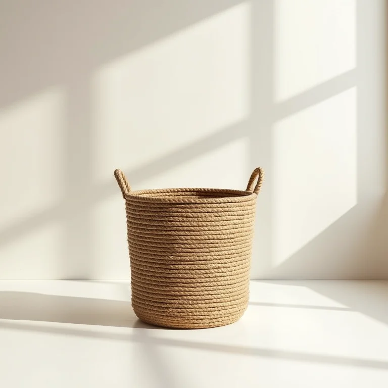 Cesto de roupa de corda: elegância e simplicidade para sua casa