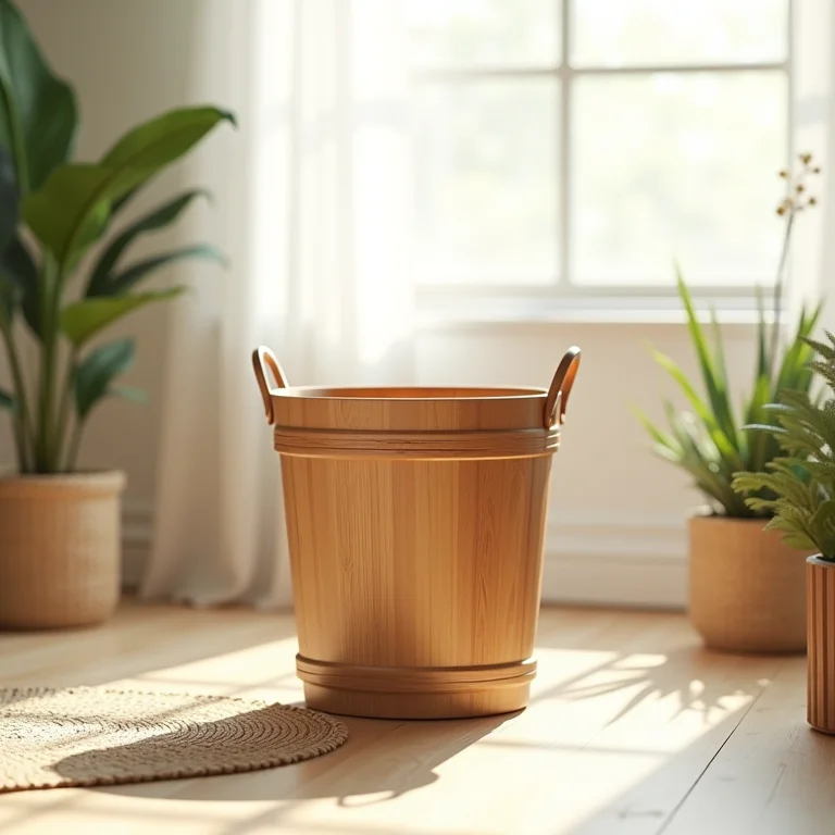 Cesto de roupa de madeira ou bambu: resistência e estilo rústico