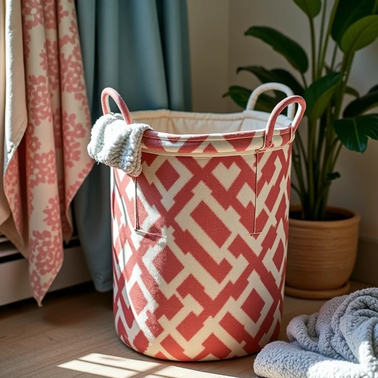 Cesto de roupa de tecido: cores e estampas personalizadas