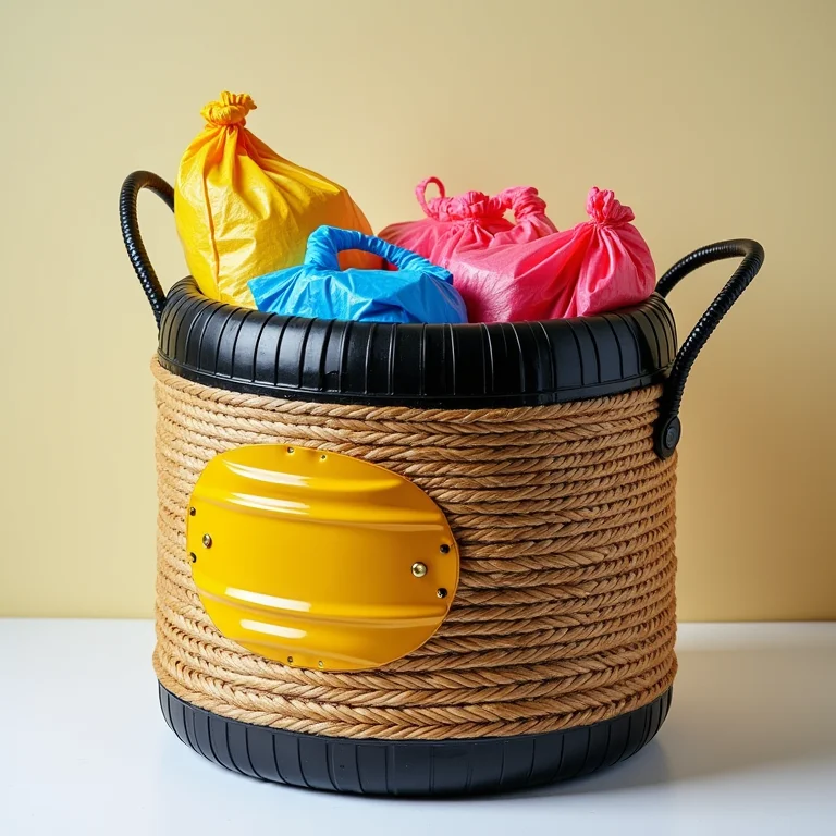 Cestos de roupa upcycled: ideias criativas com materiais inusitados