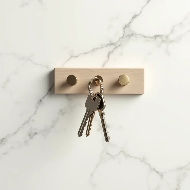 Chaveiro minimalista com chaves organizadas