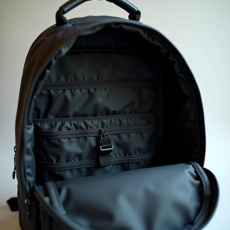 Compartimentos e organização interna de mochila