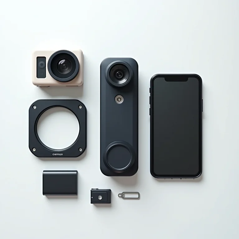 Componentes internos de um olho mágico digital