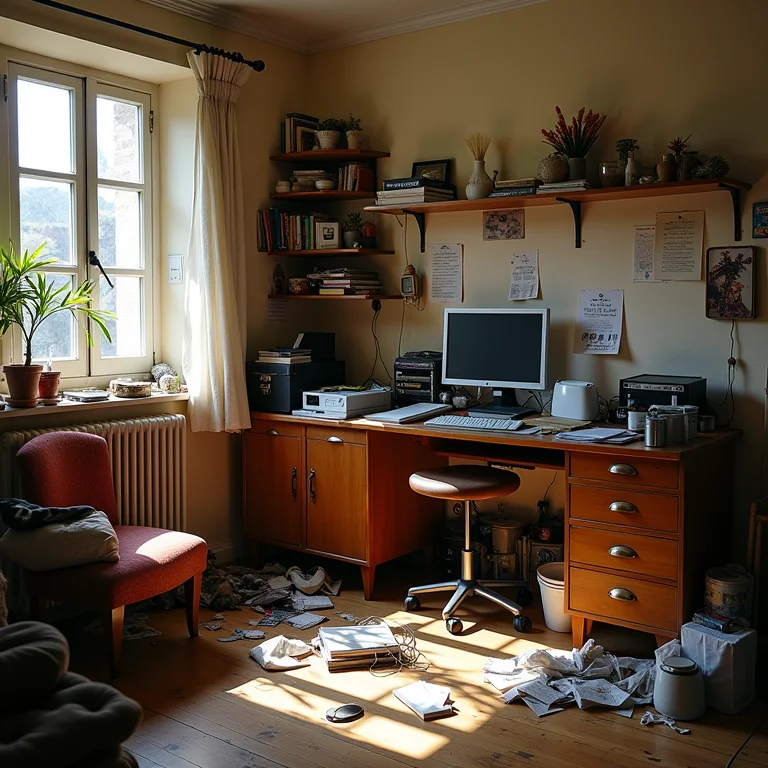 Composição desleixada em fotografia de interiores.