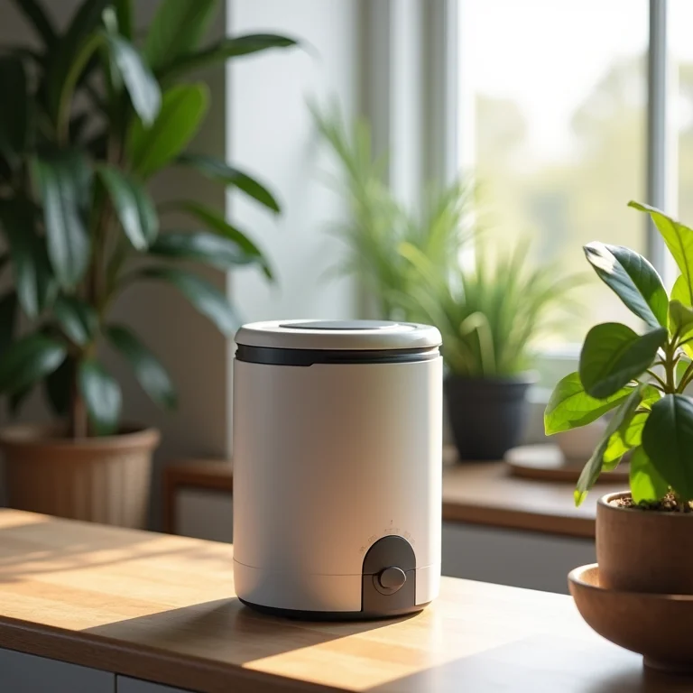 Composteira elétrica em uma cozinha moderna