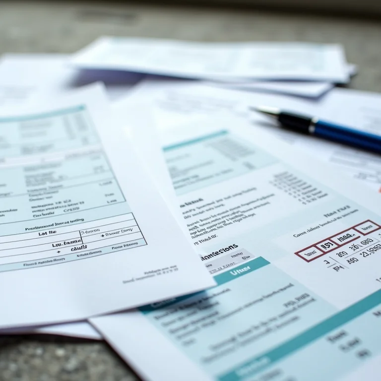 Contas atrasadas com juros e multas.