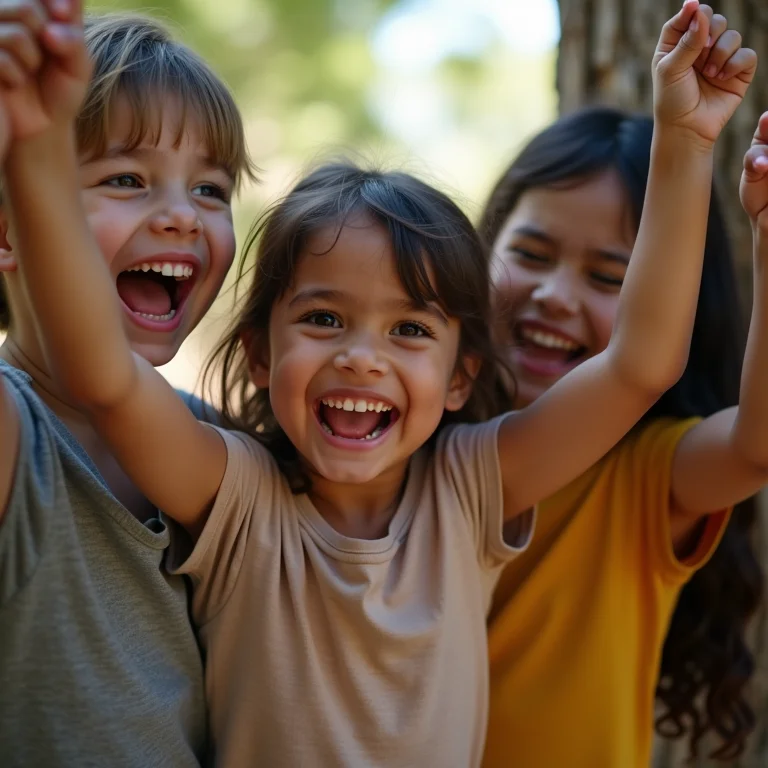 Crianças interagindo na parede de escalada, aspectos socioemocionais
