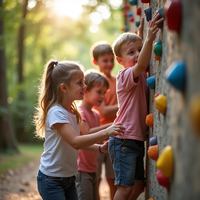 Crianças resolvendo um problema de escalada, benefícios mentais