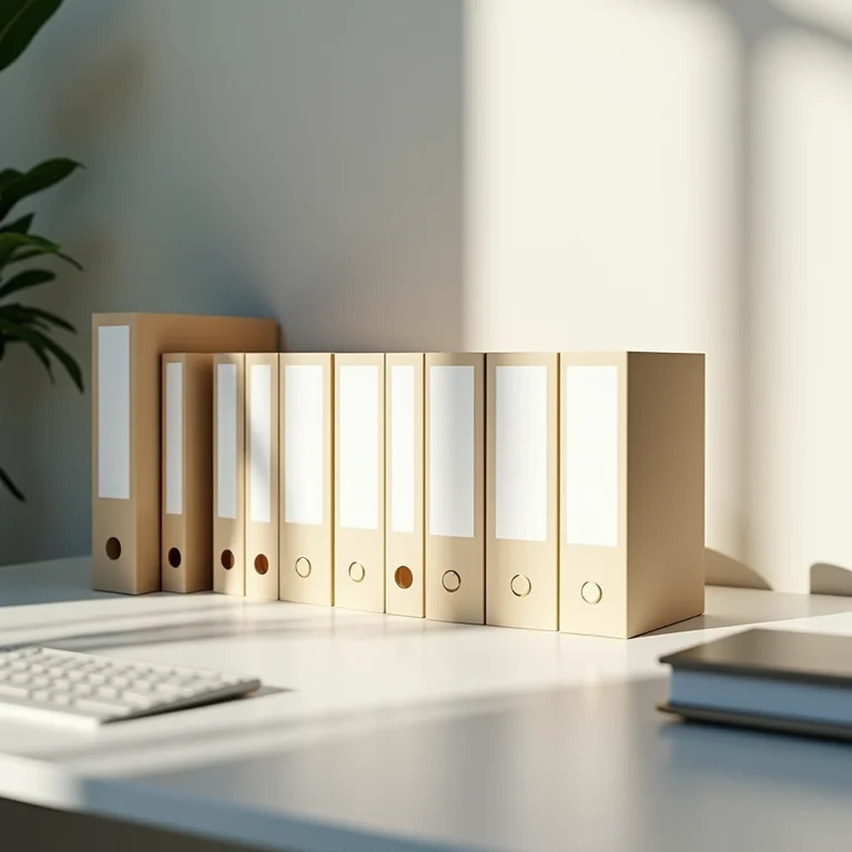 Desktop de computador organizado com pastas e arquivos