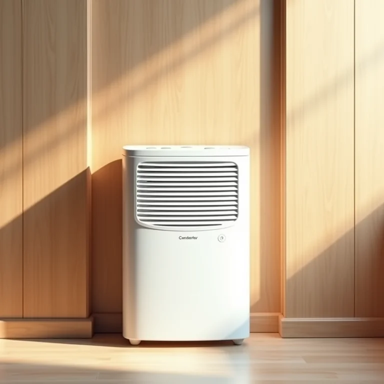 Desumidificador protegendo painel de TV de madeira contra umidade